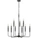Savanne 9 Light 32 inch Matte Black Chandelier Ceiling Light